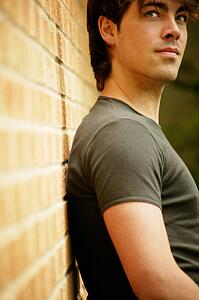 Man with black t-shirt
