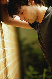 Man with black t-shirt
