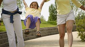 Child has fun