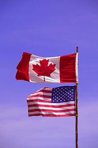 Canadian and American Flag