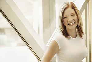 Woman smiles