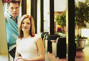 Couple waiting together
