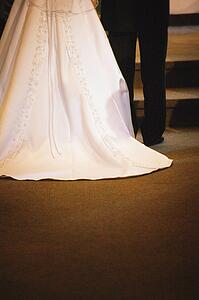 Bride and groom at the altar