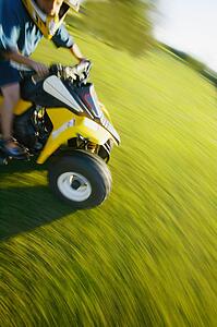 Riding a quad