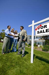 Shaking hands with realtor