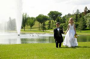 Ring barer and flower girl