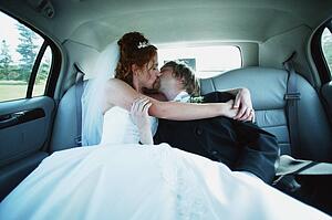 Kissing in the back seat