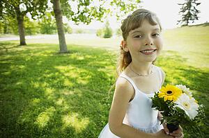 Little girl in a park