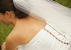 Back of bride's dress