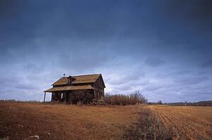 Old building in a field