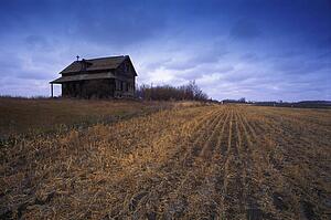 Old building in a field