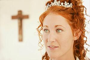 Bride coming down the aisle