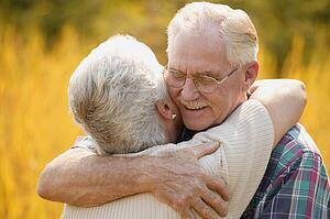 Couple hugging