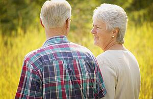 Couple enjoy a walk