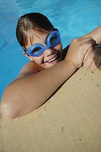 Child in swimming pool
