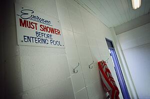 Swimming pool change room