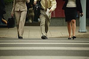 Businesspeople on the go