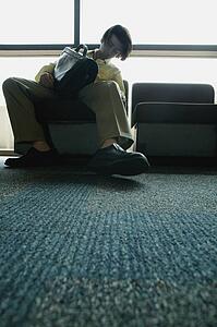 Businessman takes a nap