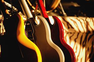 Guitars lined up