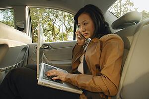 Businesswoman on the cell phone