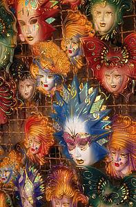 Masks on display in Italy