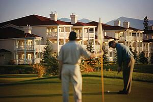 Golfing at a resort