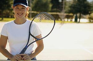 Portrait of a tennis player