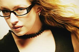 Woman with trendy glasses