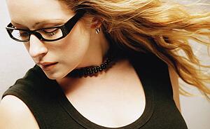 Woman with trendy glasses
