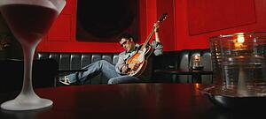 Teenager with guitar