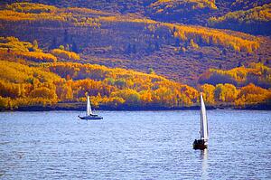 Sailboat on a lake