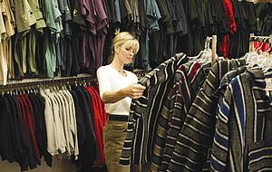 Woman goes shopping