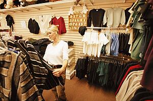 Woman goes shopping