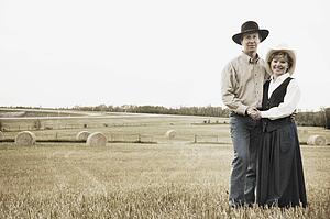 Couple on a farm