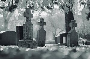 A graveyard
