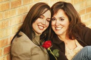 Mother and daughter portrait
