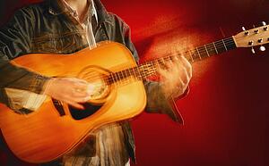 A guitar player