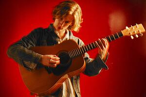 A guitar player