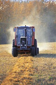 Tractor in a field