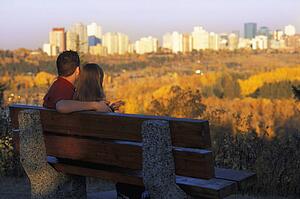 Couple enjoys the view