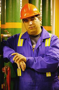 Man with safety helmet