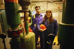 Man and woman in industry