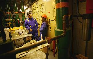 Man and woman in industry