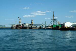 A busy harbor
