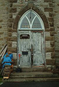 An old church door