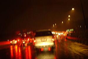 Traffic in the rain