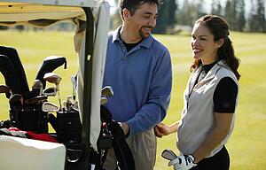 Couple goes golfing