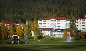 Golfing at a resort