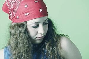 Teenager with bandanna