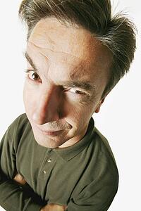 Man with one eye on you